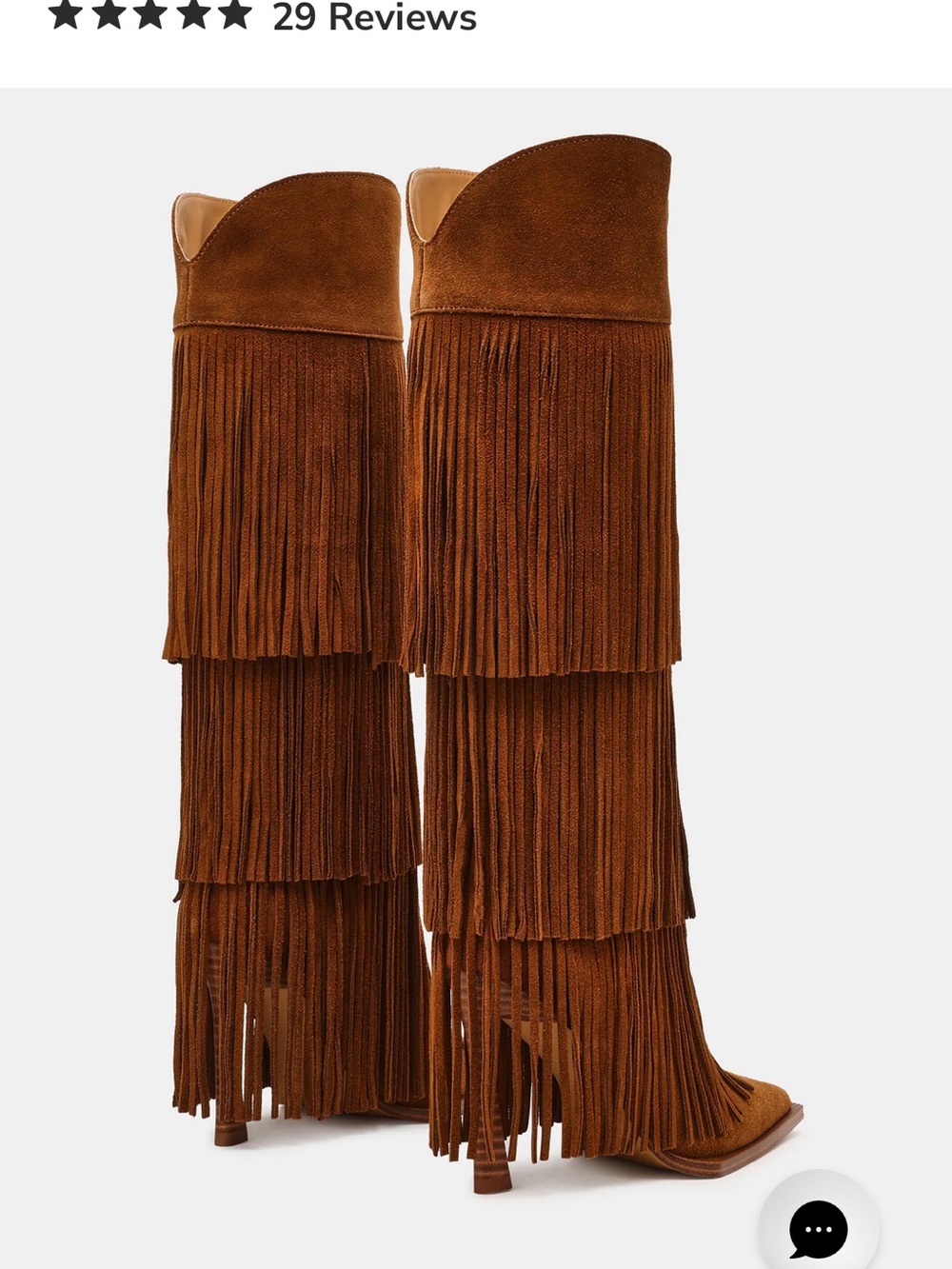 Steve Madden KINZEE FRINGE CHESTNUT SUEDE - Picture 2 of 8
